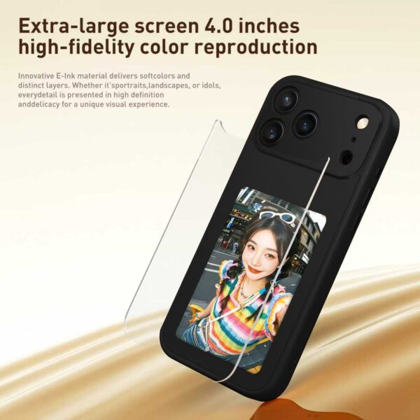Newly Upgraded High-Definition E-Ink Screen iPhone Case, Compatible with iPhone 17 Series
